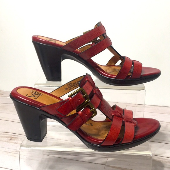 Sofft red sandal heels Sascha - Picture 4 of 11